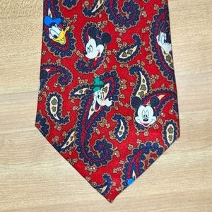 1990s. Disney . Unlimited . Mickey Mouse.  Balancine INC .Paisley Necktie Tie